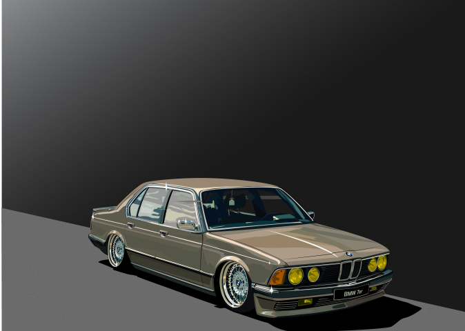 Vector illustration BMW 7-series