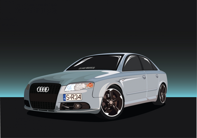 Векторная графика Авто AudiA4