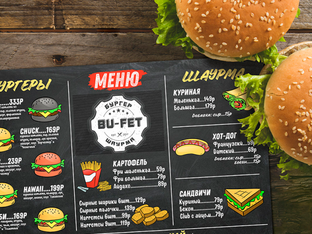 Макет меню