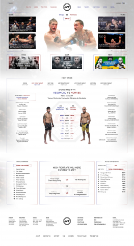 Концепция сайта для UFC