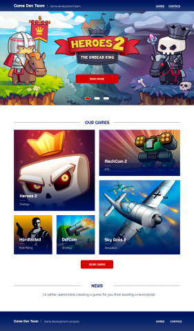 Сайт компании GameDevTeam