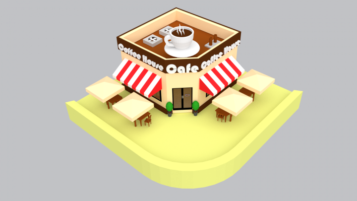 Low poly Cafe