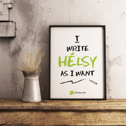 Серия плакатов для кафе Helsy