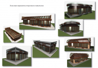 Эскизные варианты торгового павильона