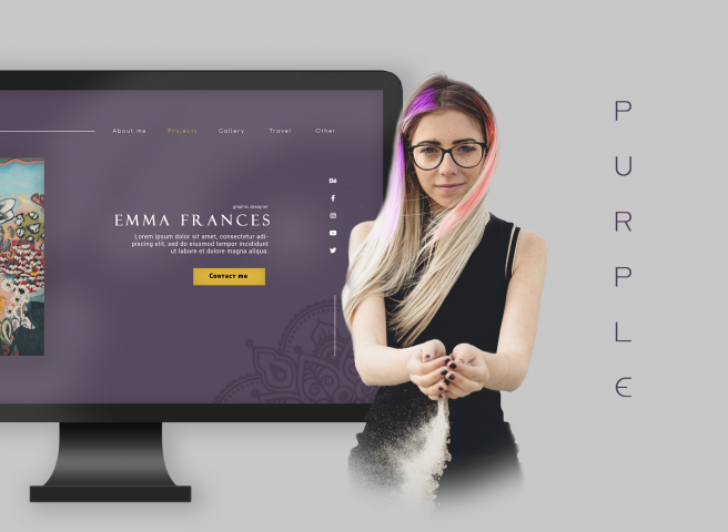 Landing page Эммы - графического дизайнера