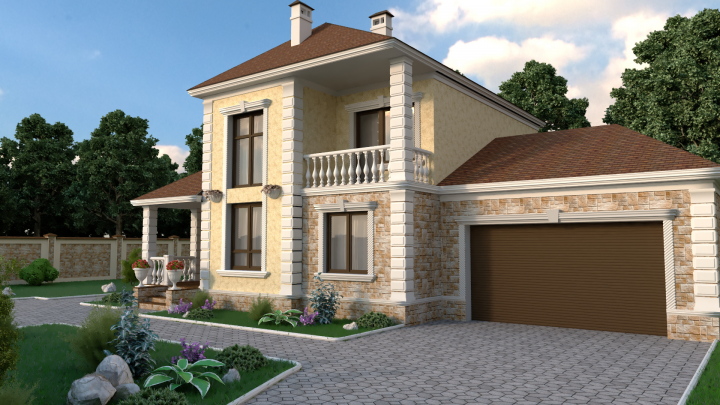 Визуализация коттеджа