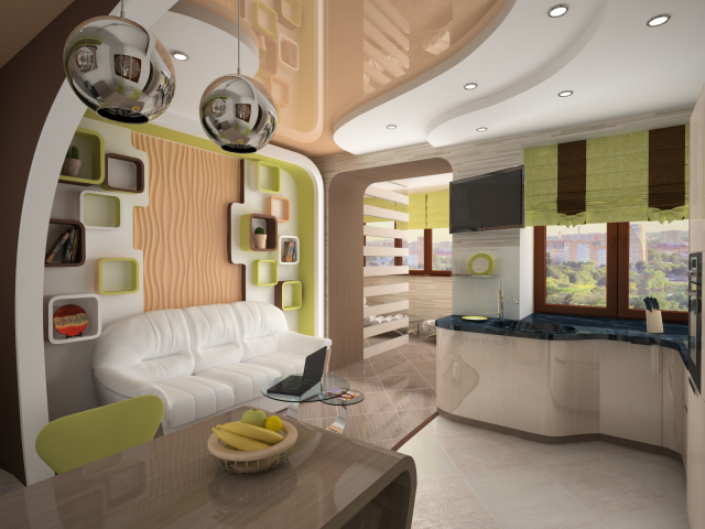 Гостиная-кухня