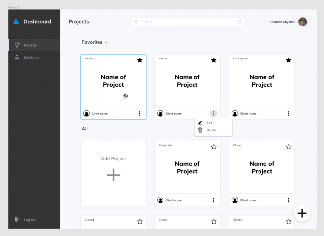 Dashboard для менеджера проекта