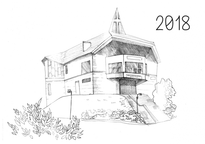 Иллюстрация церкви для календаря