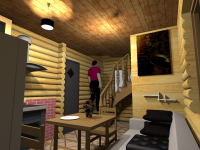 баня 6х6 зона отдыха