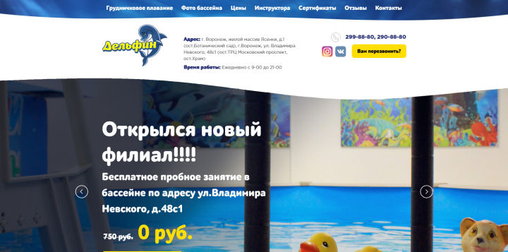Детский бассейн Дельфин