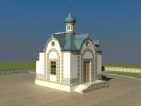 часовня эскизное предложение визуализация