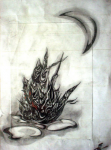 Костер, рисунок карандашом