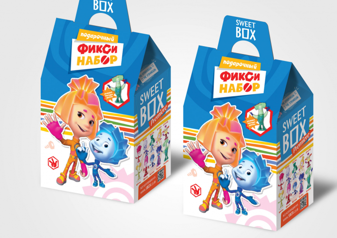 Упаковка для набора SweetBox в лицензионном гайде Фиксики