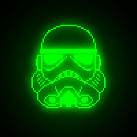 Неоновый шлем штурмовика из вселенной Star Wars