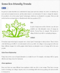Some Eco-friendly Trends