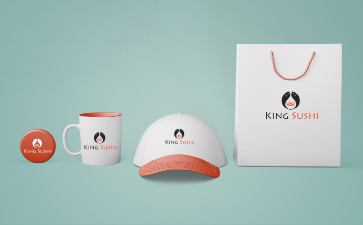 логотип для King Sushi