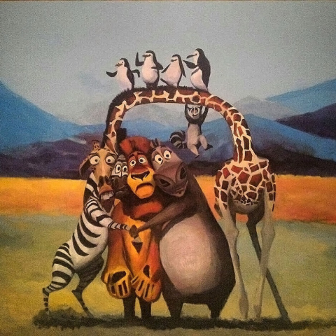 Роспись стены в детской комнате