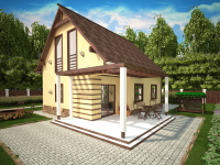 3D Визуализация типового проекта коттеджа
