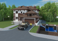 3D Визуализация слива дождевой воды.