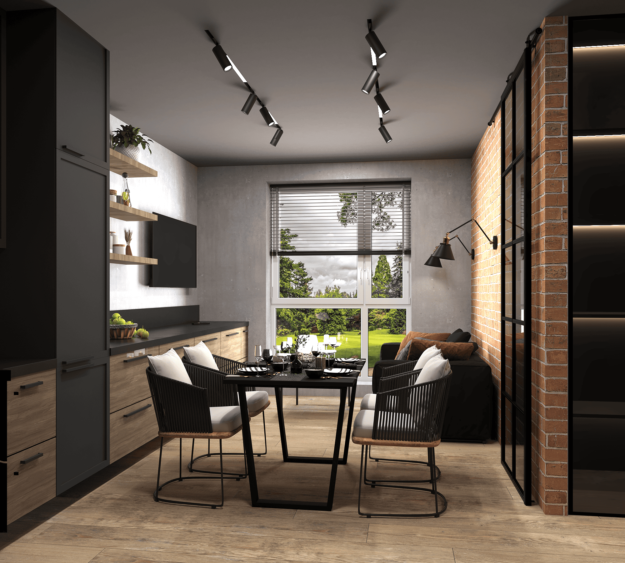 Квартира в стиле лофт