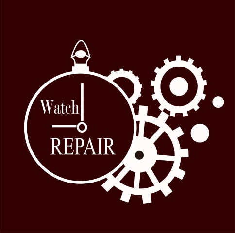 Логотип ремонт часов Watch Repair