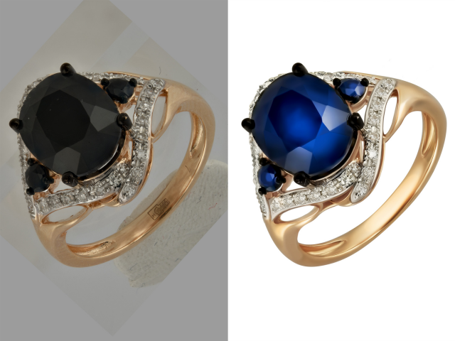 Кольцо с сапфиром