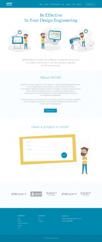 Разработка дизайна сайта AADB Software