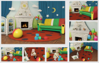 Проект обстановки детской фотостудии. 3ds max, Vray