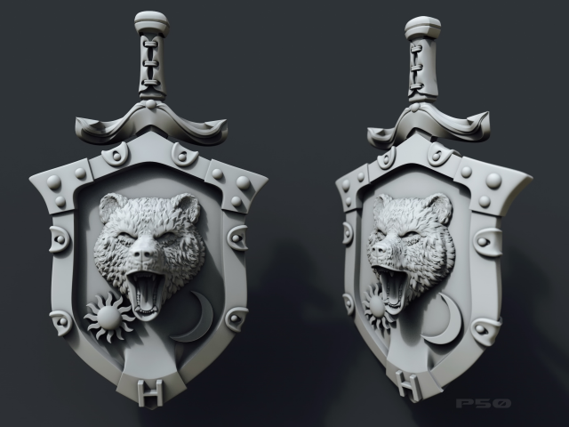 подвеска медведь 3D модель