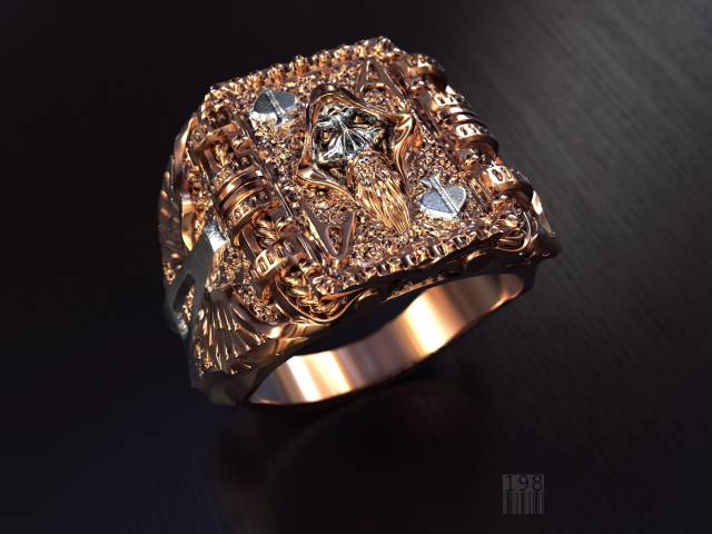 кольцо туз пика 3D модель