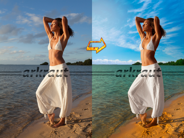 Ретушь \ замена неба \ пластика