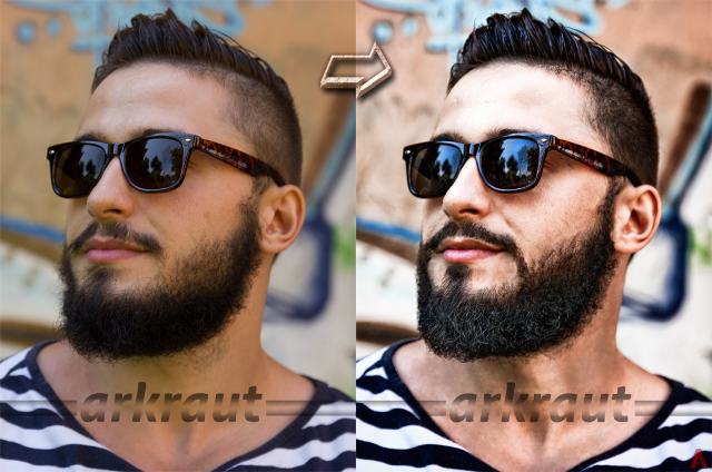 "Брутальная" ретушь \ прорисовка бороды