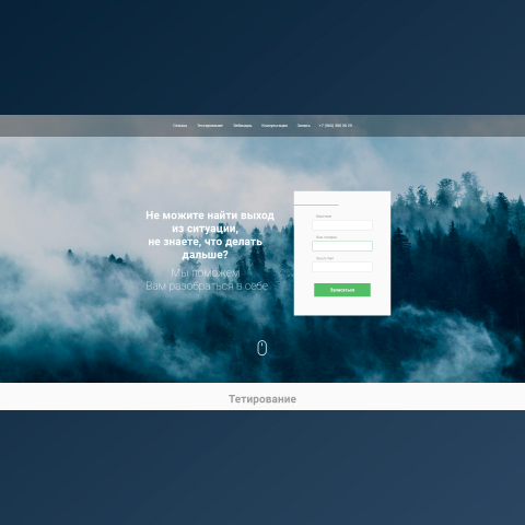 Лендинг для смартфона Nubia X