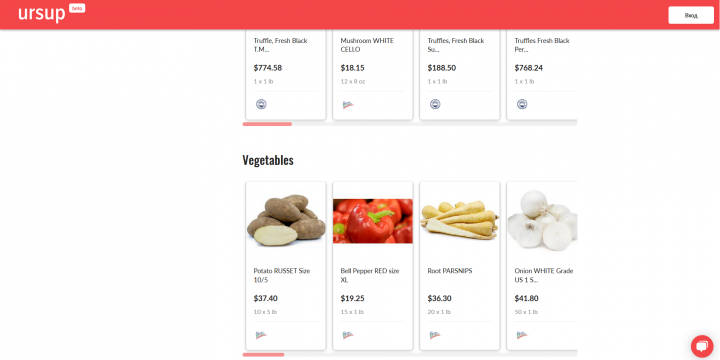 Наполнение контентом сайта по продаже продуктов питания