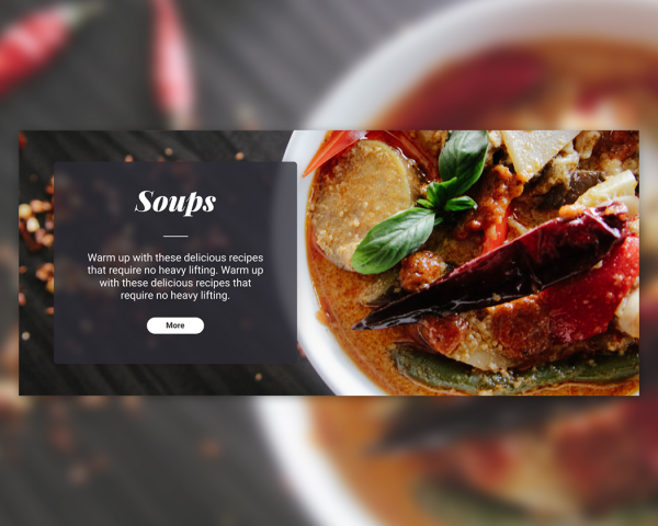 Дизайн баннера для кулинарного сайта