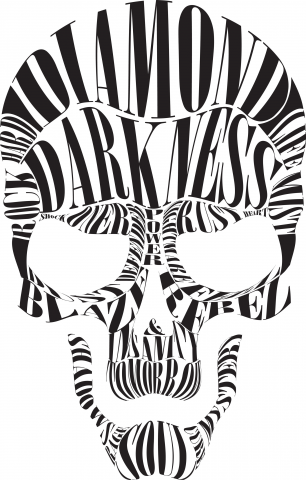 Векторный шрифтовой принт Череп