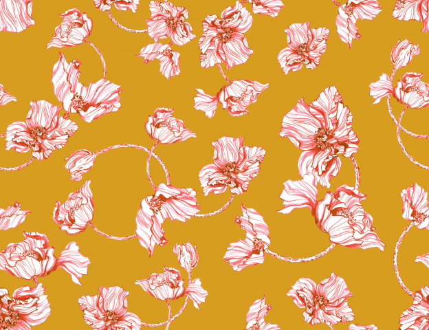 Растровый принт Маки