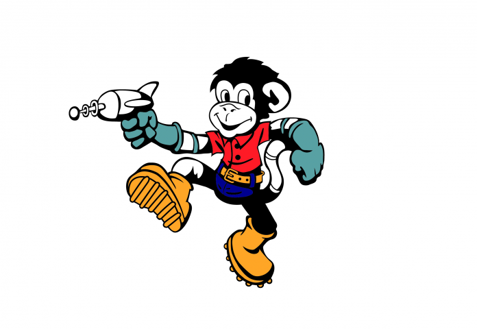 Векторный локальный принт Обезьянка