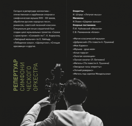 Программа к симфоническому оркестру