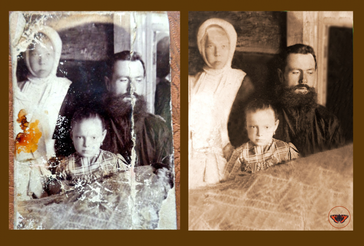 Реставрация старой  фотографии.