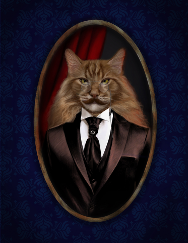 Кот в викторианском стиле