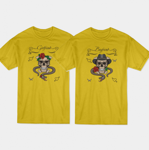 Изображение на футболки. День влюбленных.