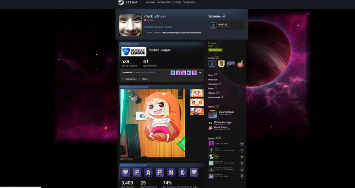 Оформление профилей Steam