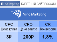 Продажа билетов по России
