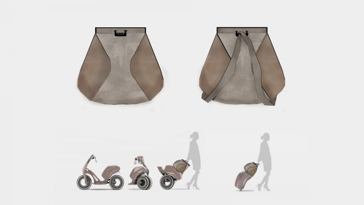 Backpack for helmet. Concept