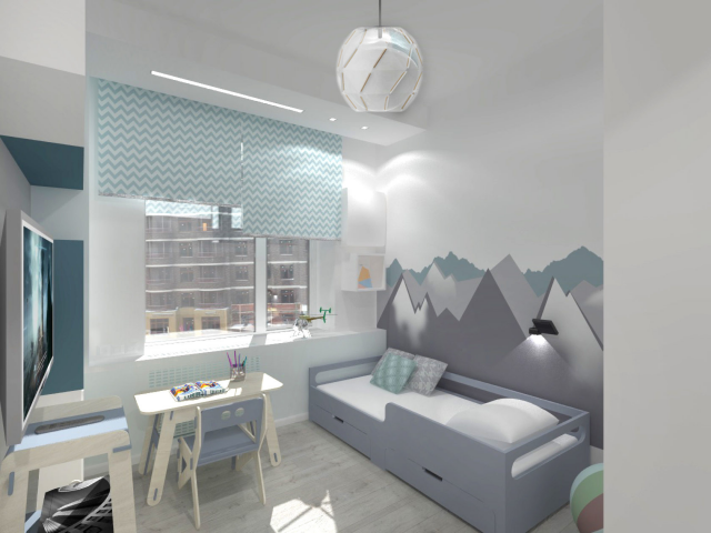 3D visualisation children bedroom