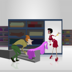 Девушка в магазине