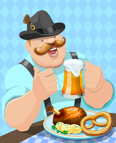 Man drinking beer