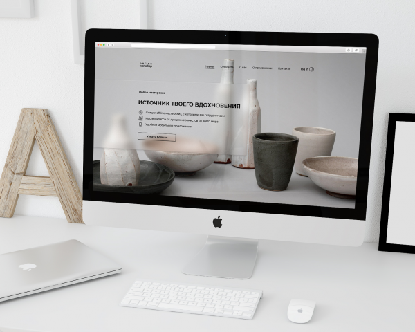landing page для приложения Ceramic shop